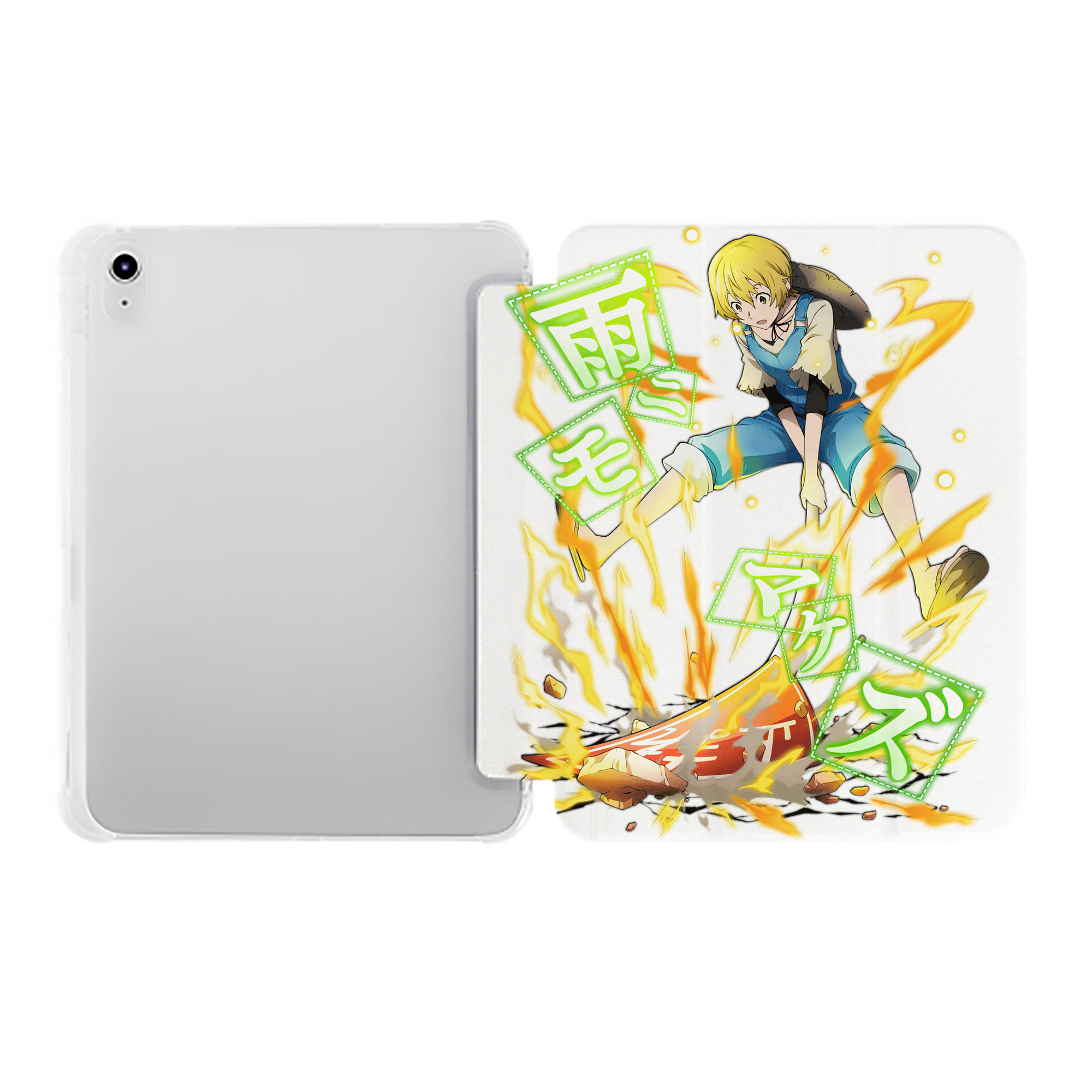 （画像用） 文豪ストレイドッグス Bungo Stray Dogs IPad ケース ペン収納付き 三つ折りスタンド PUレザー×シリコン 対応機種9.5/10.5/10.9インチ